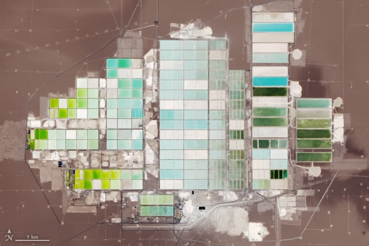 Solar Evaporation Ponds, Salar de Atacama, Chile